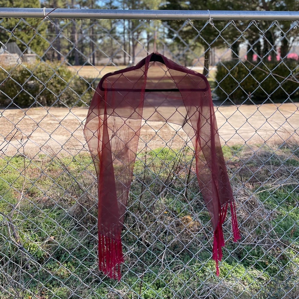Red/Black Shimmery Scarf
